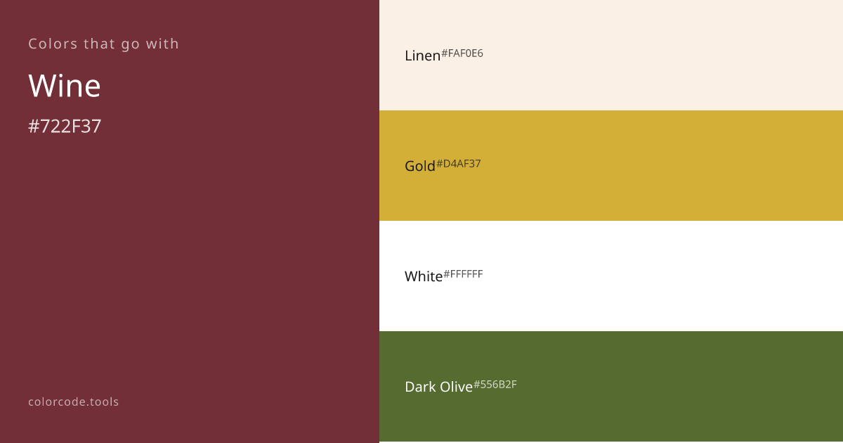 Colors That Go With Wine — 7 Best Combinations | colorcode.tools