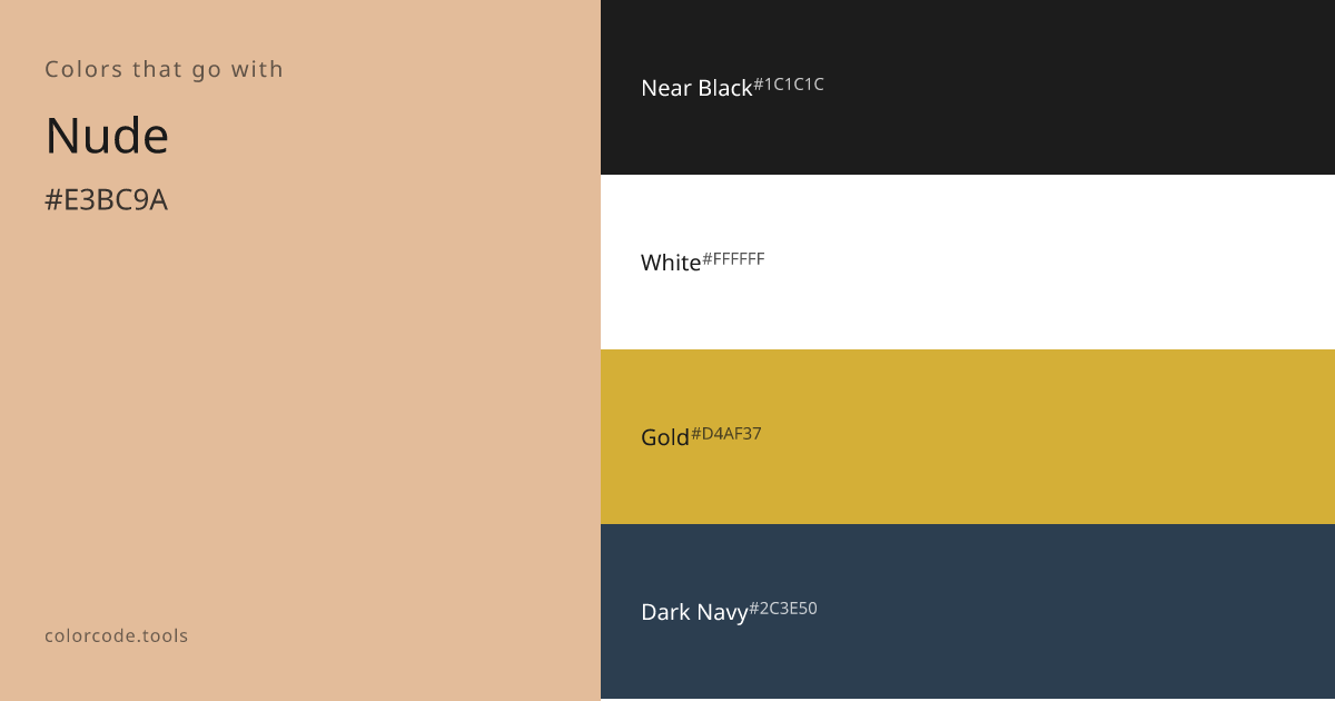 Colors That Go With Nude — 7 Best Combinations | colorcode.tools