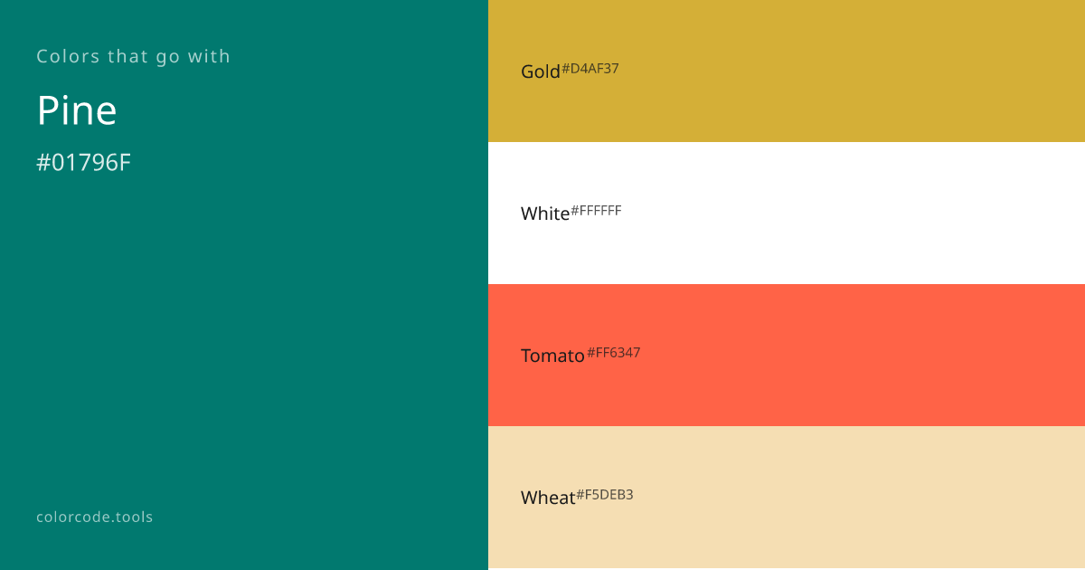 Colors That Go With Pine — 7 Best Combinations | colorcode.tools