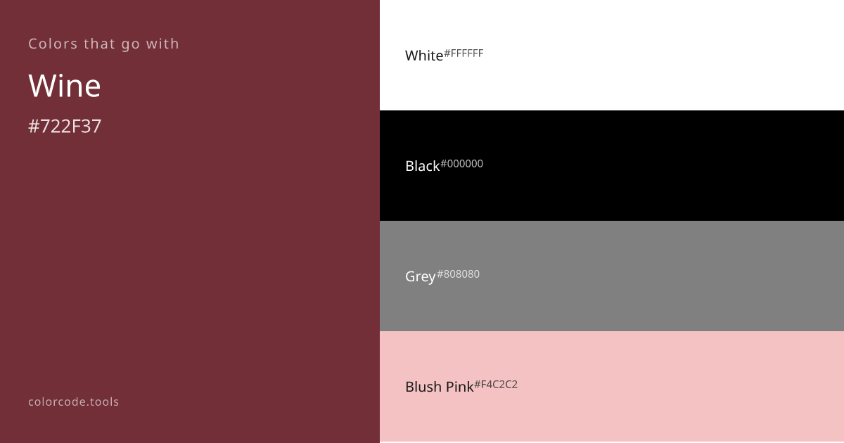 Colors That Go With Wine — 8 Best Combinations | colorcode.tools