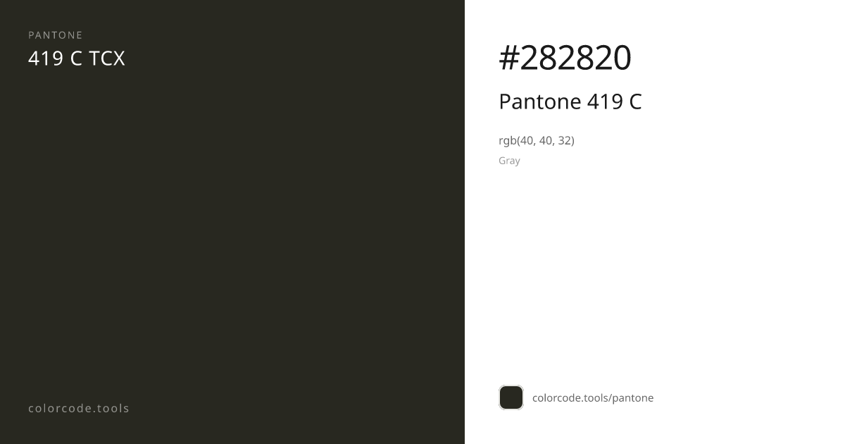 pantone-pantone-419-c-419-c-hex-282820-colorcode-tools