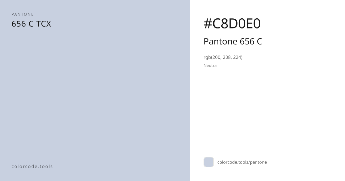 Pantone Pantone 656 C 656 C — HEX #C8D0E0 | colorcode.tools