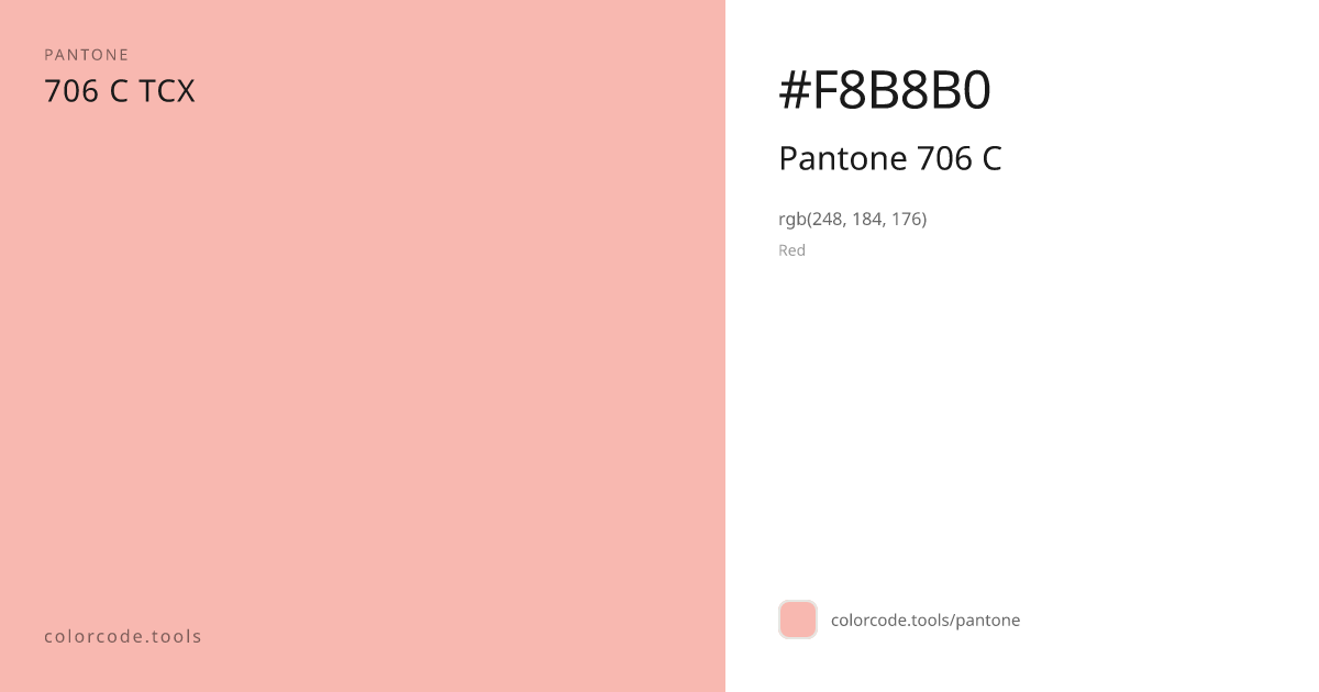 Pantone Pantone 706 C 706 C — HEX #F8B8B0 | colorcode.tools