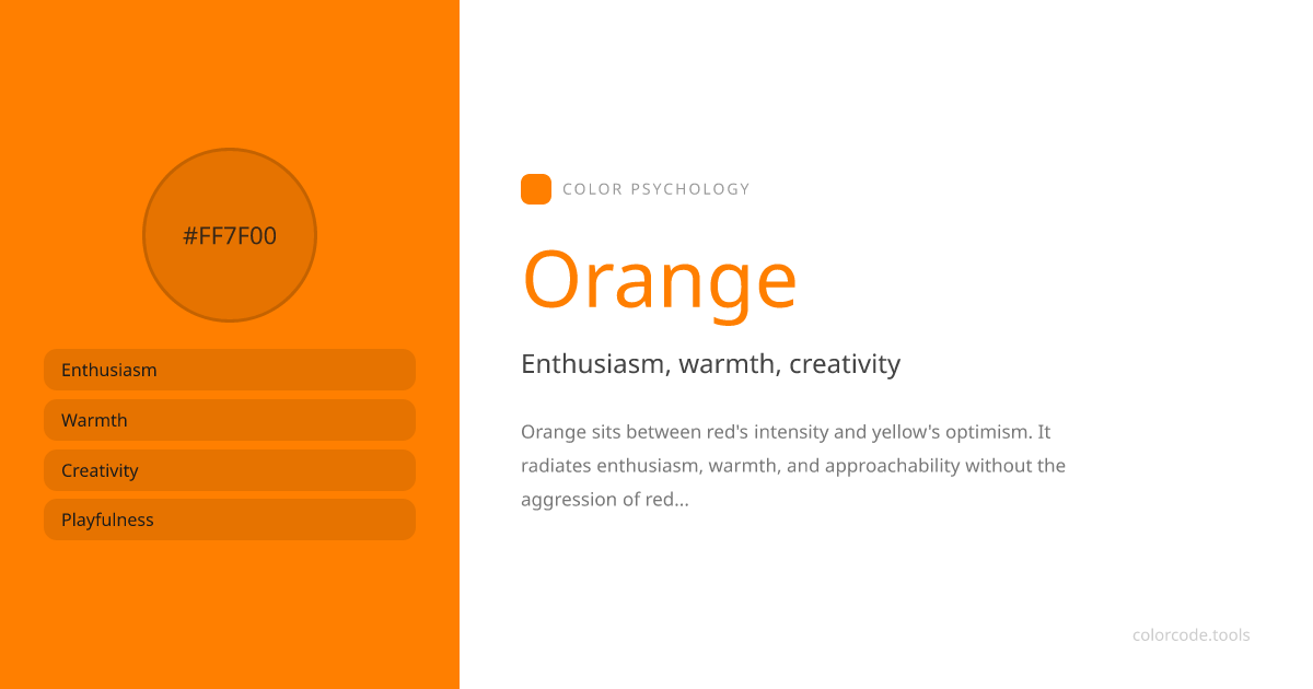 Orange Color Psychology — Meaning, Symbolism & Design | colorcode.tools