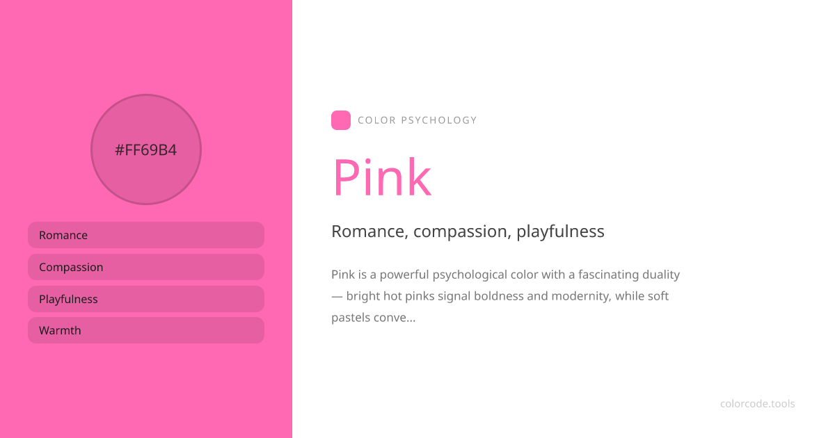 Pink Color Psychology — Meaning, Symbolism & Design | colorcode.tools